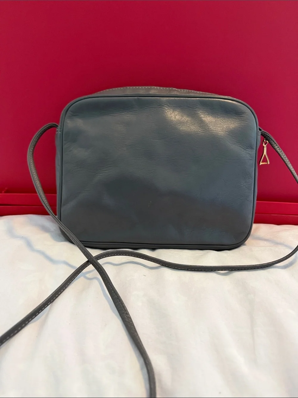 Vintage David Mehler for Dane Grey Snake skin and leather rossbody Bag